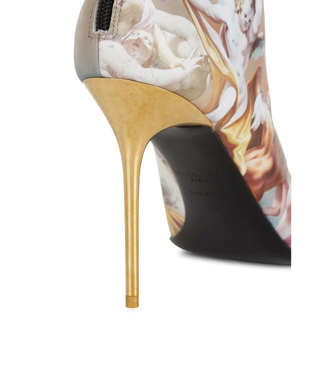 Balmain White Uria Ankle Boots