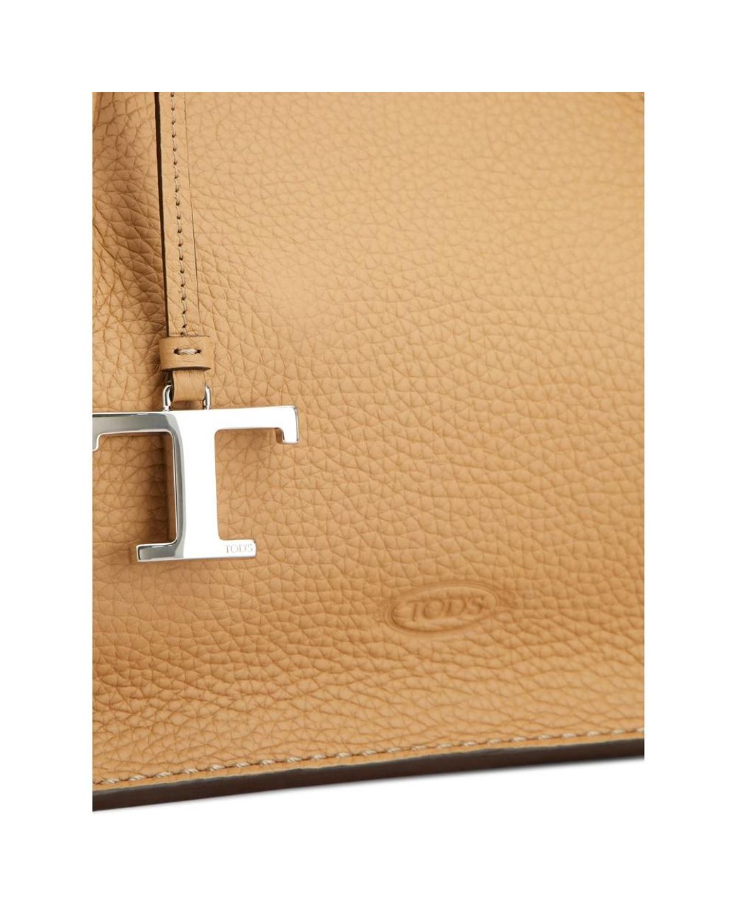 Tod's Natural Logo Plaque Medium Bucket Bag