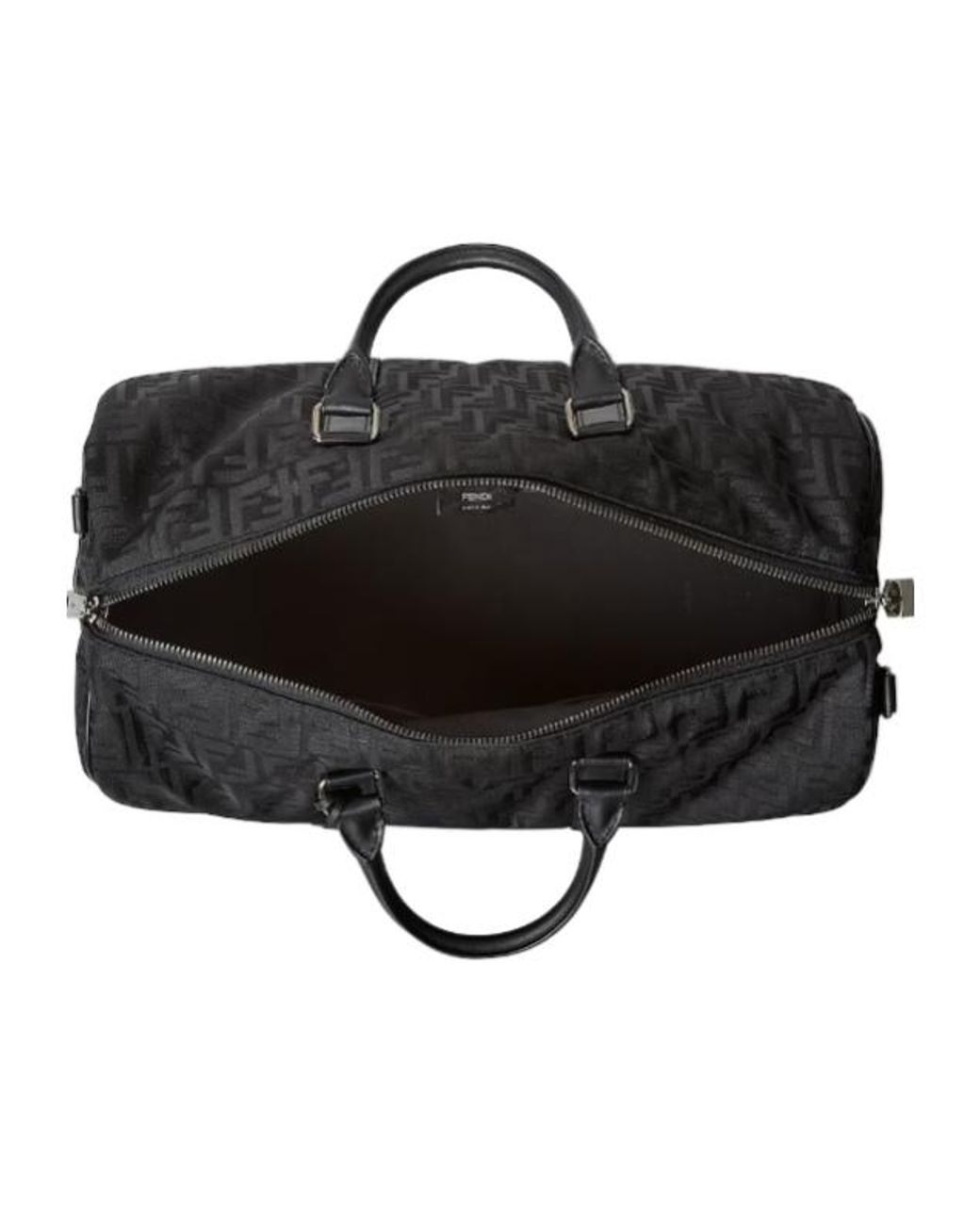Fendi Black Ff Zipped Travel Bag for men
