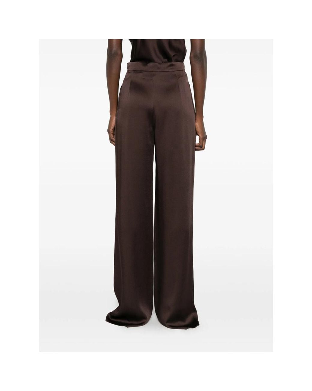 Max Mara Brown Wide-Leg Casual Pants