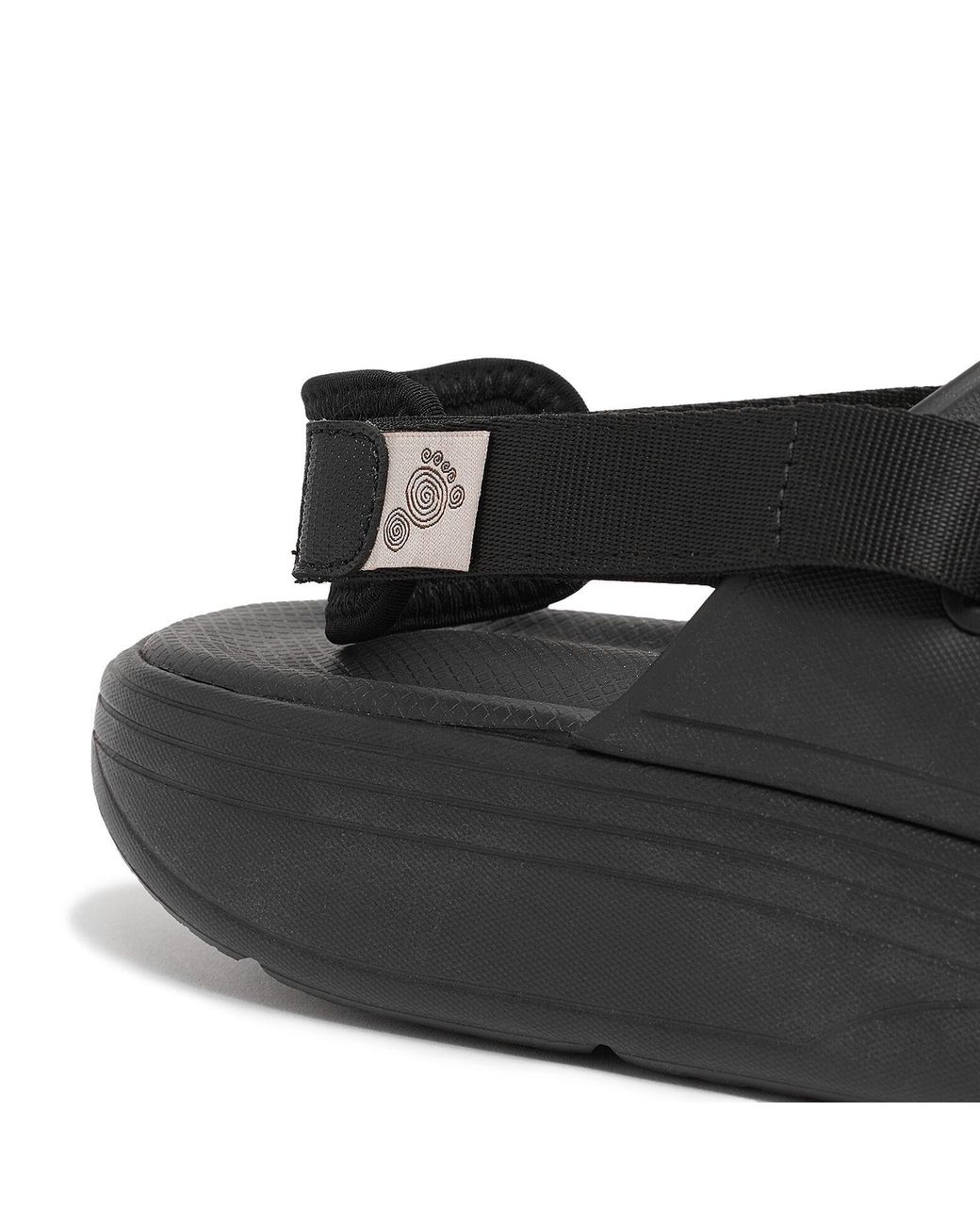 Suicoke Black Round-Toe Slide Sandals for men