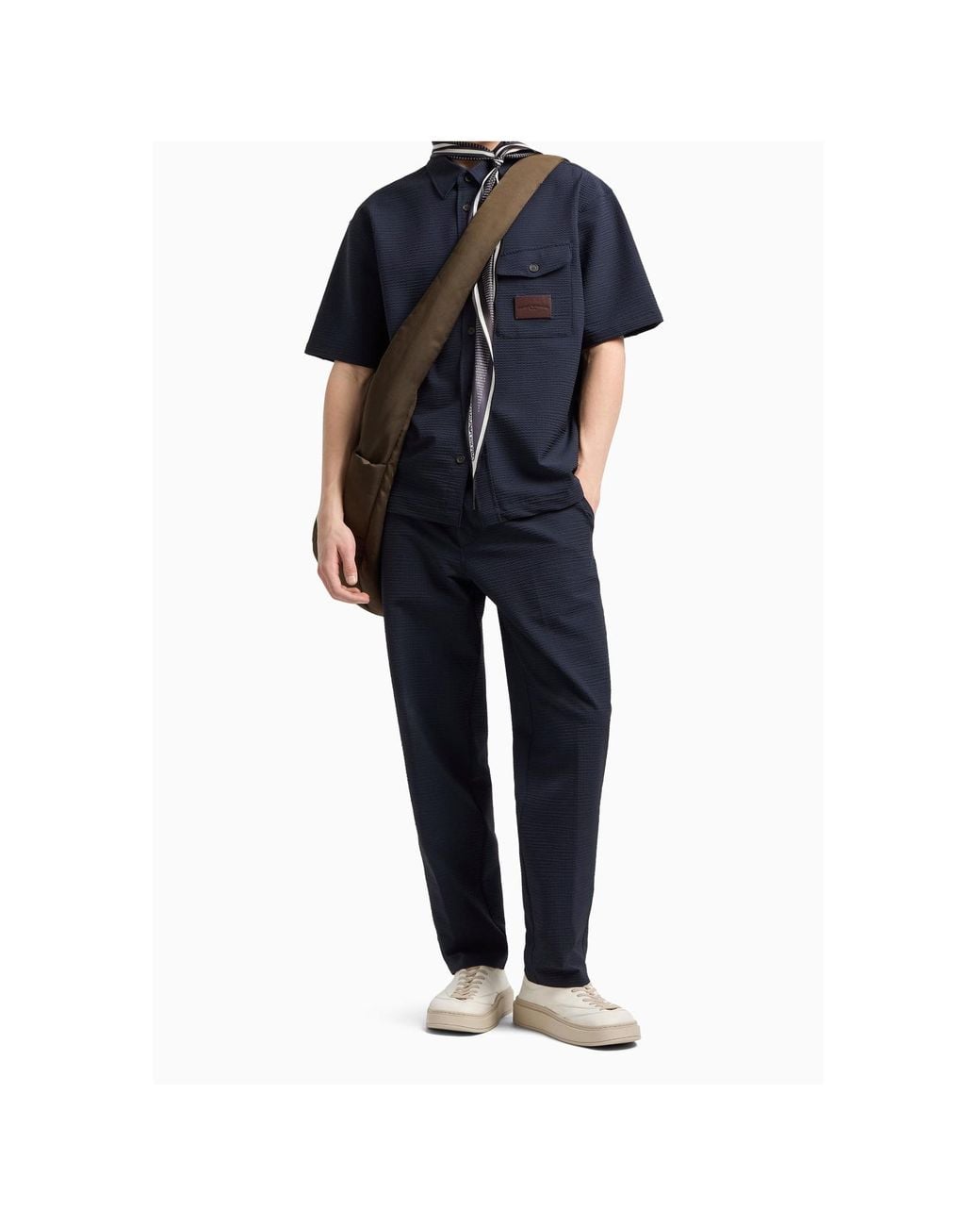 Emporio Armani Blue Short Sleeve Shirt for men