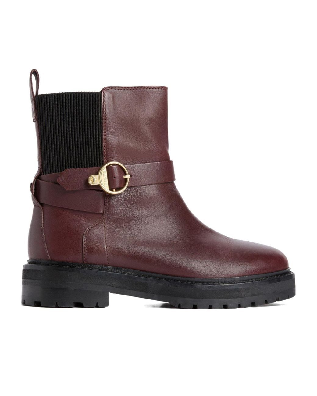 Barbour Brown Leather Mid Calf Boot