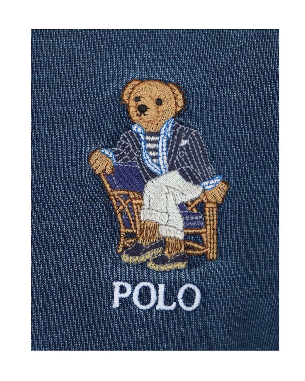 Polo Ralph Lauren Blue Relaxed Bear-Logo T-Shirt for men
