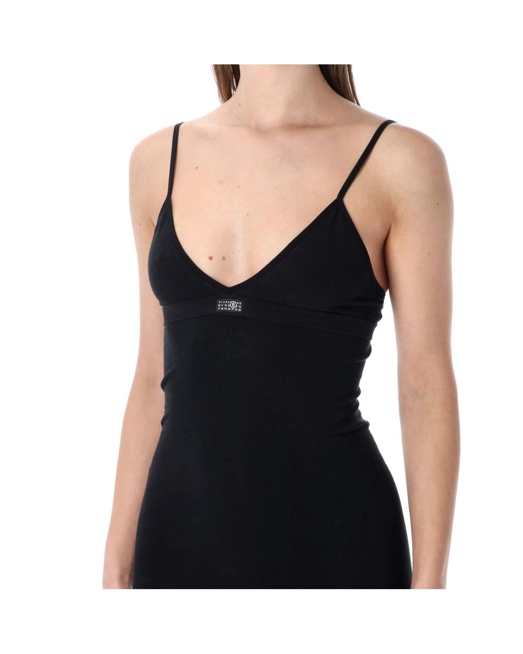 MM6 by Maison Margiela Black Suspender Dress