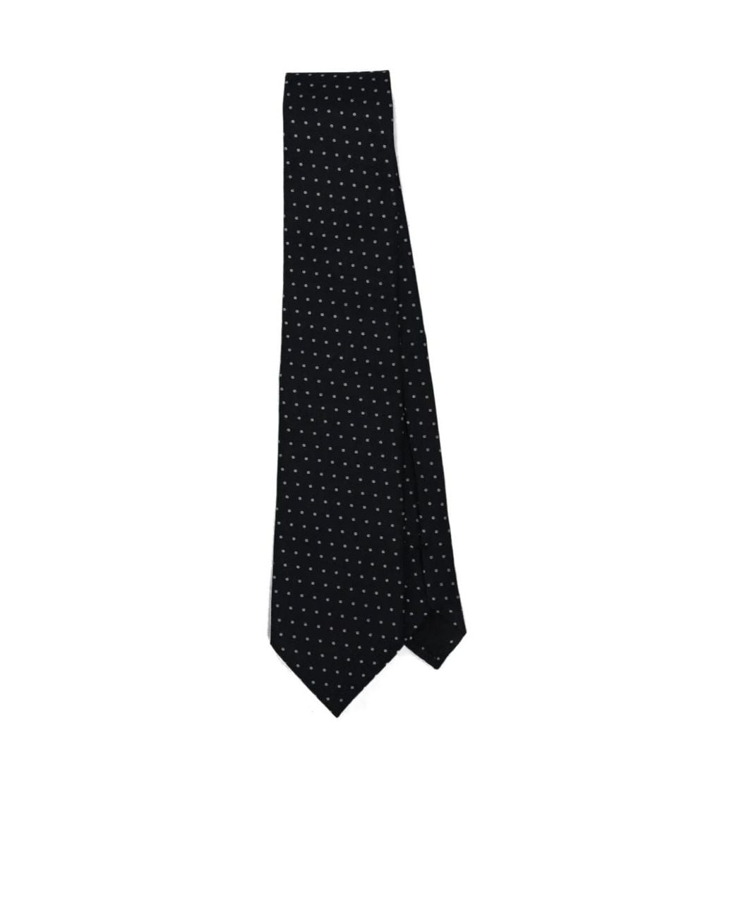 Tom Ford Black Micro Dot On Weave Silk Tie for men