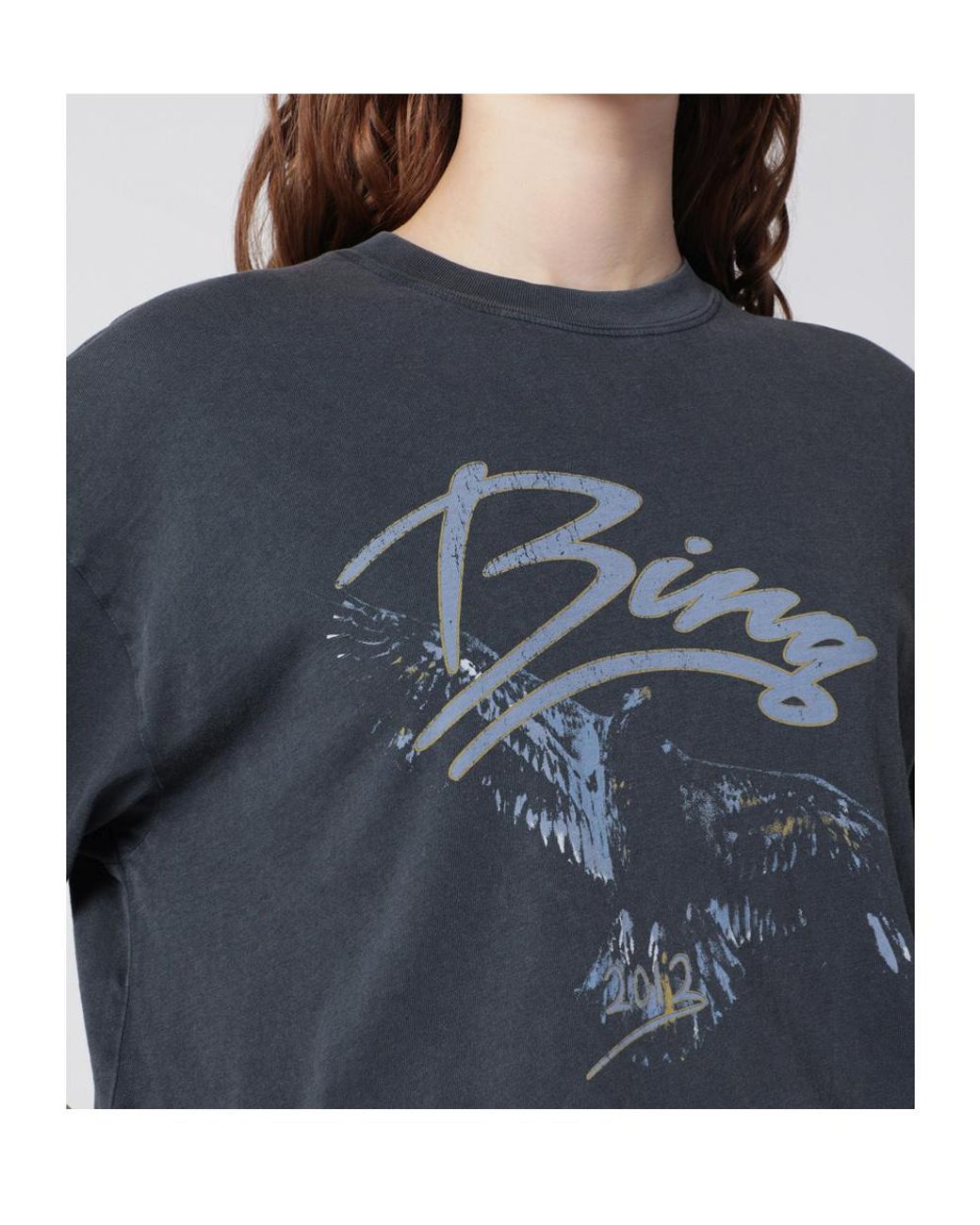 Anine Bing Black Kent Graphic T-Shirts