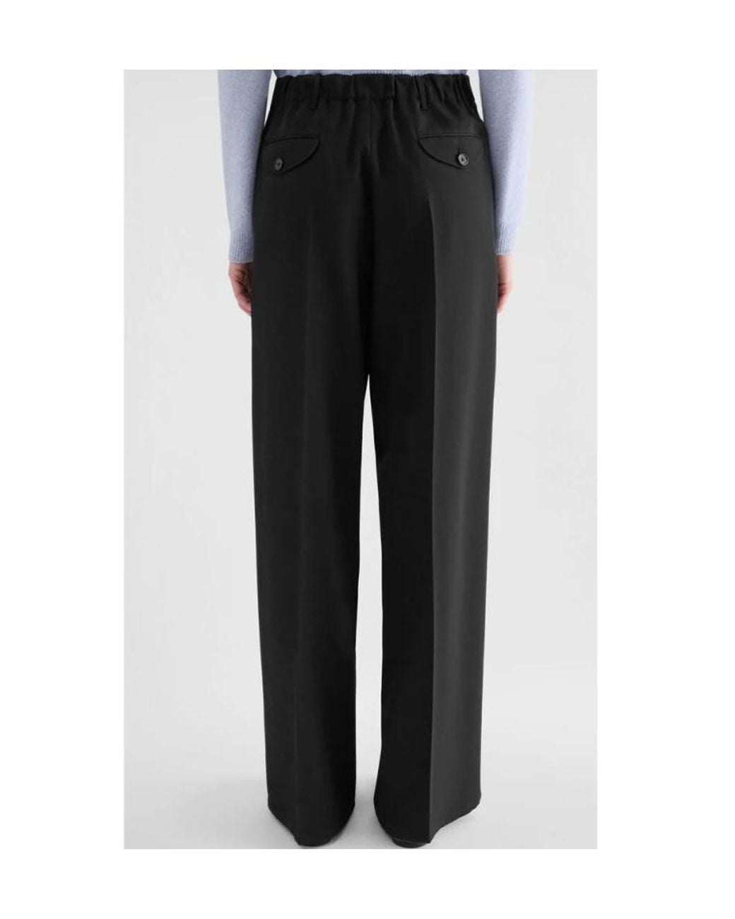 Jil Sander Black Pleated Gabardine Trousers