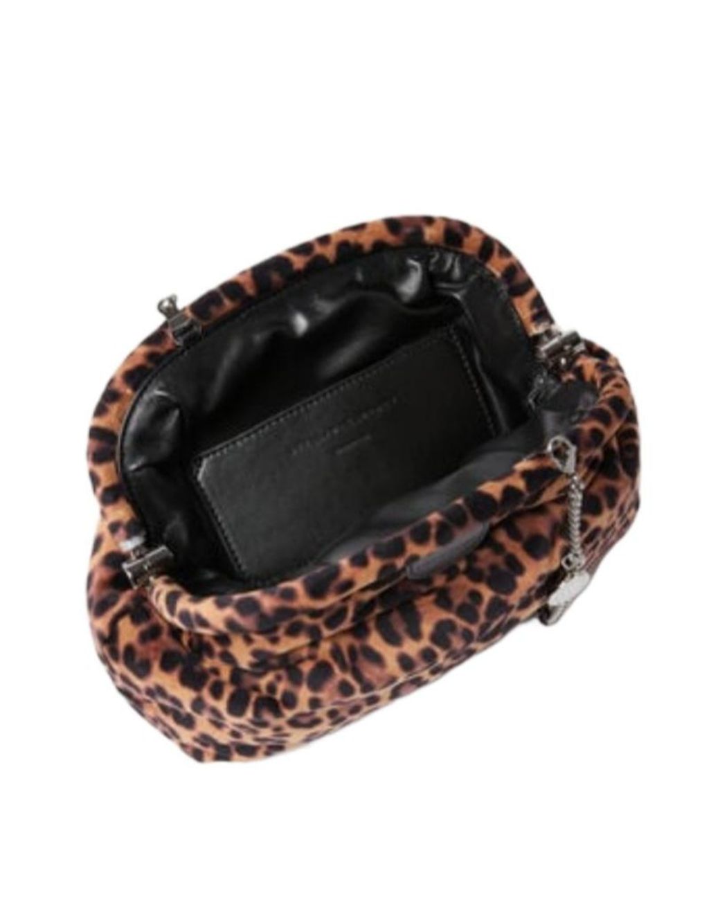 Stella McCartney Brown Leopard Falabella Padded Clutch Bag