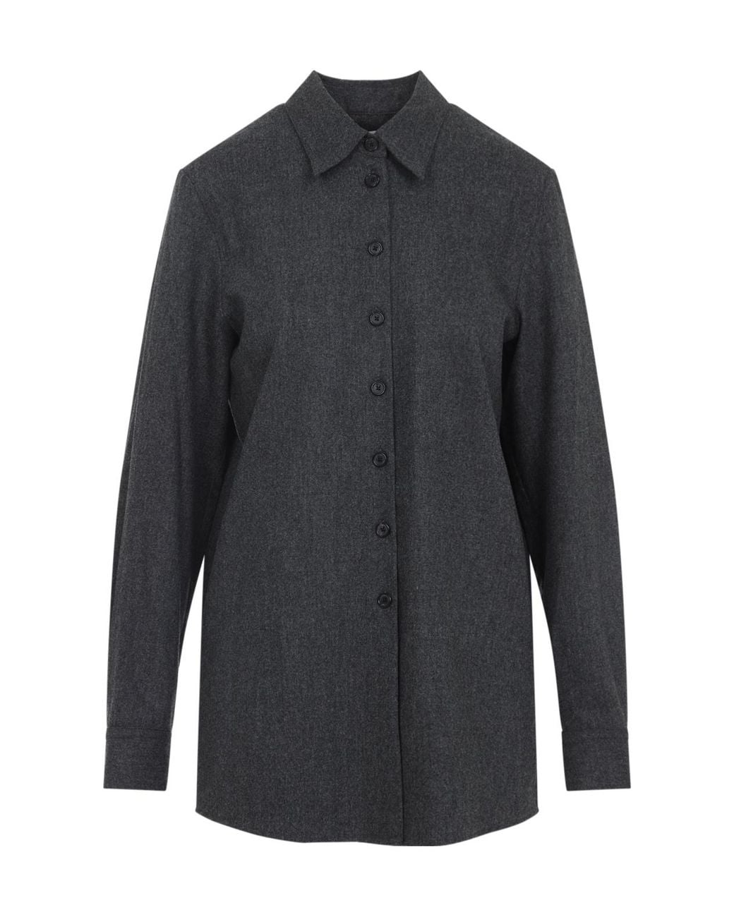 Khaite Blue Long-Sleeved Buttoned Shirt