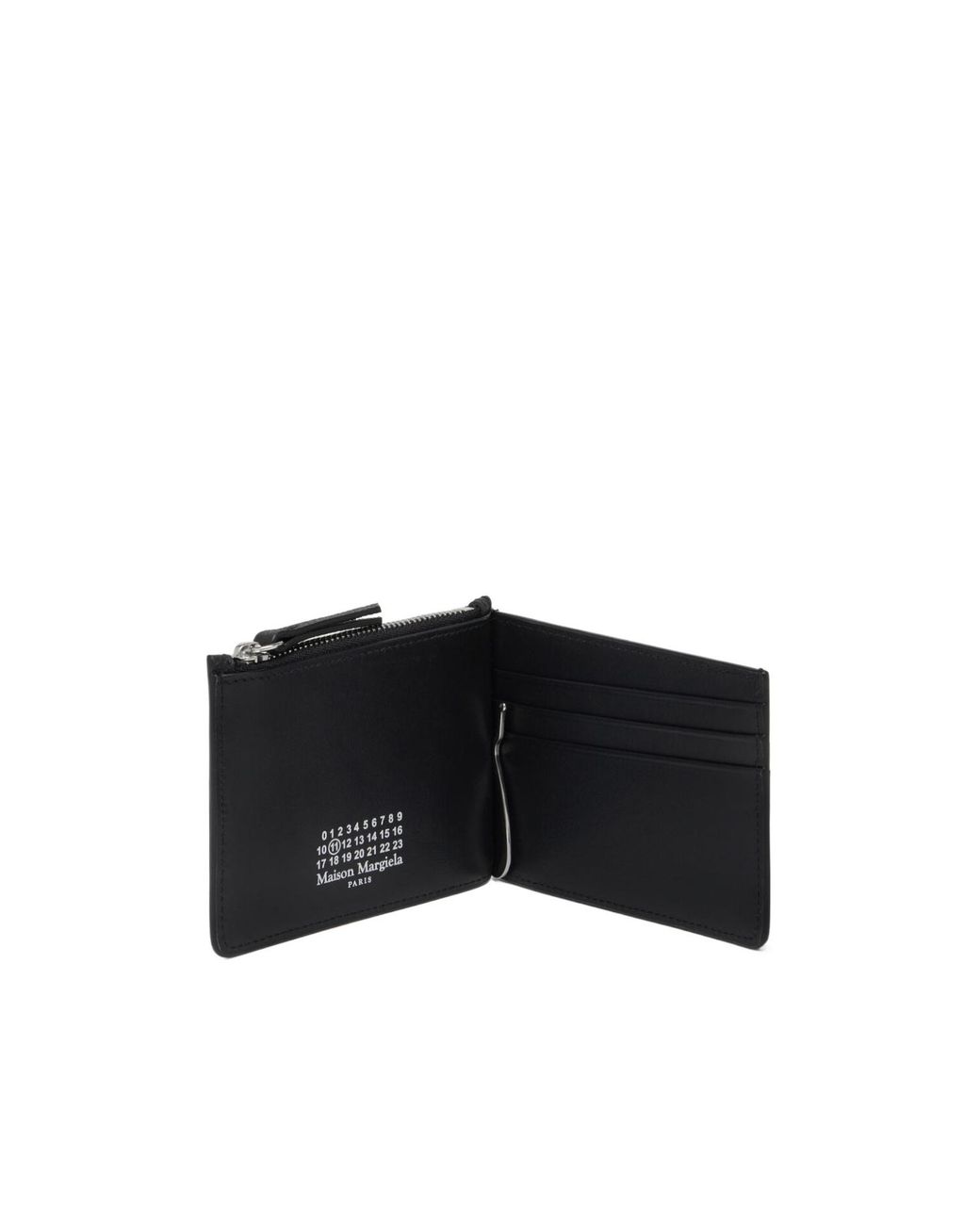 Maison Margiela Black Four-Stitch Money-Clip Wallet
