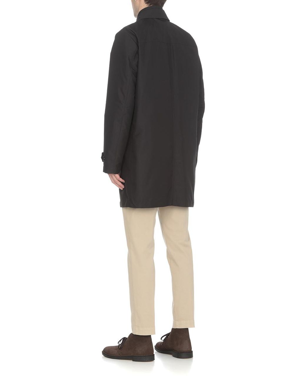 Fay Blue Single-Breasted Long-Sleeved Coat for men