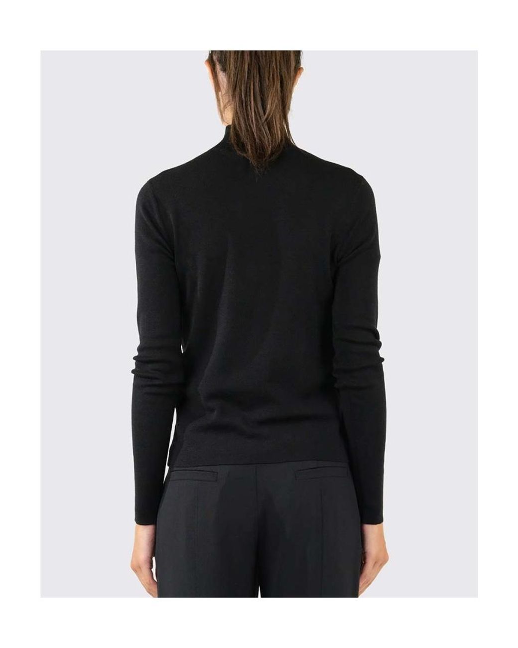 Chloé Black Hollowed-Out Detail Densely Woven Pullover