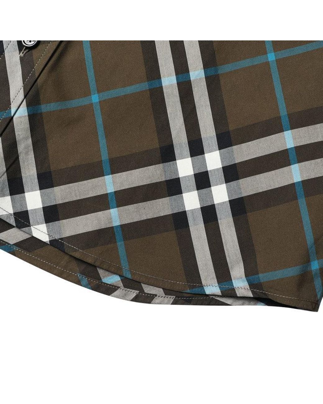 Burberry Gray Check-Pattern Shirt for men