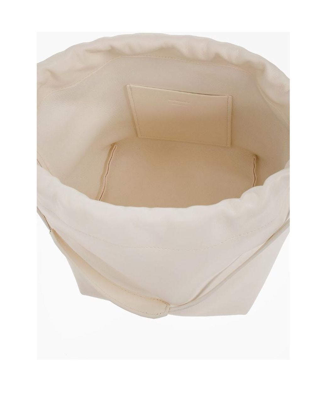 Jil Sander Natural Dumpling Drawstring Shoulder Bag