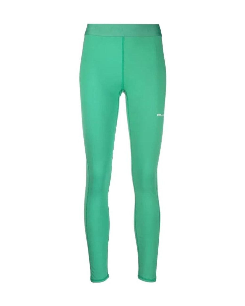 Polo Ralph Lauren Green Rlx Ralph Lauren Logo-Waist Cropped Skinny Leggings