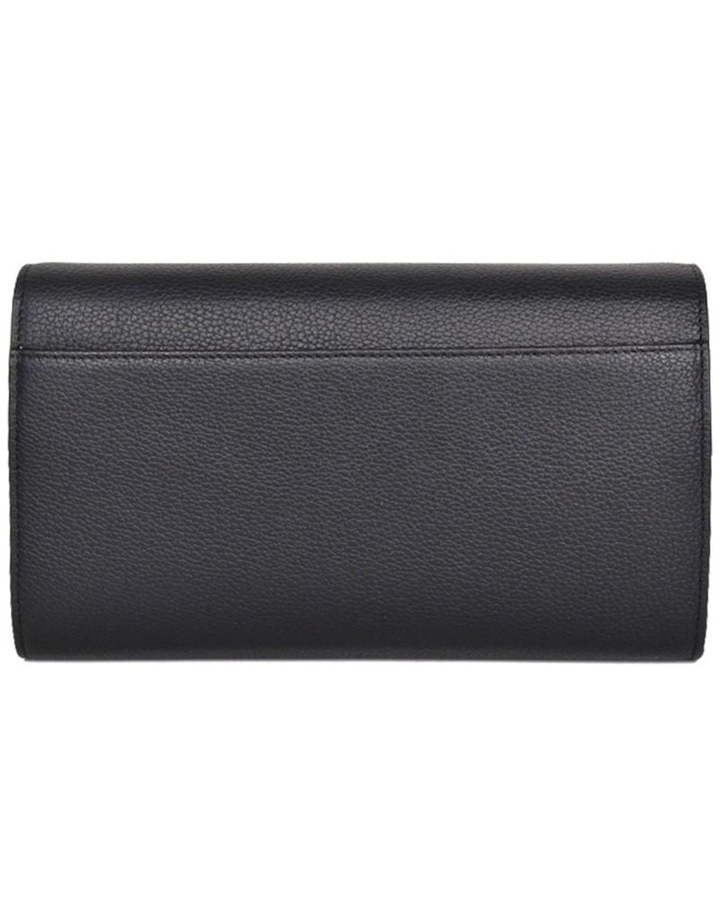 MCM Black Litchi Emblem Single Shoulder Bag