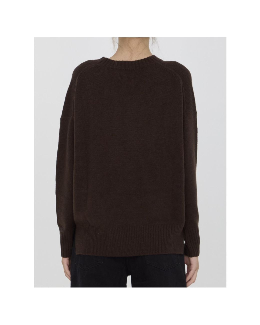Allude Black Crewneck Long-Sleeve Knitwear