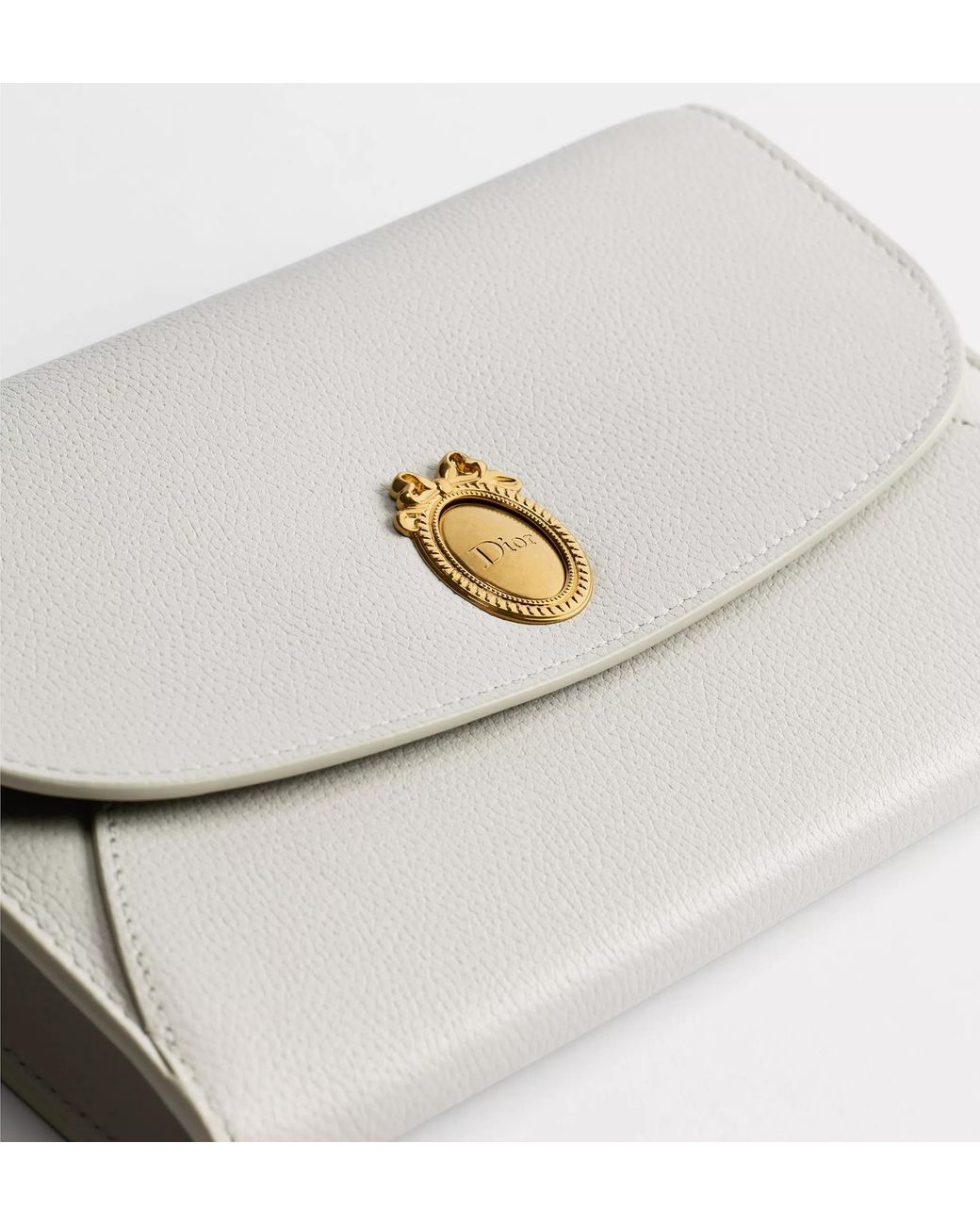 Dior Gray Medaillon Envelope Pouch With Strap