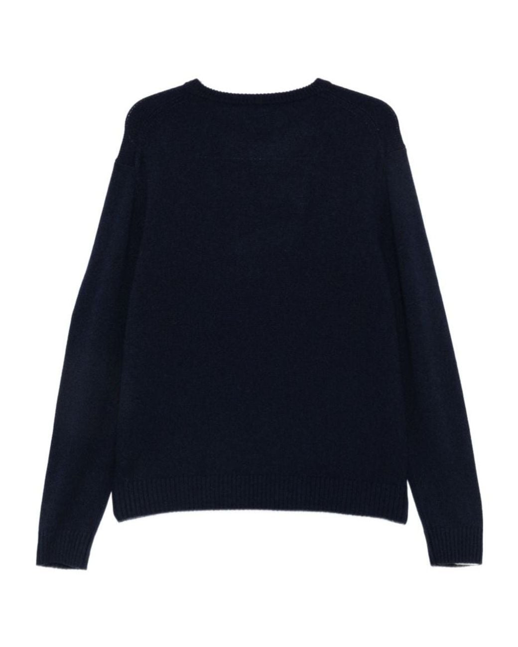 Aspesi Blue Cashmere Crew-Neck Sweater for men