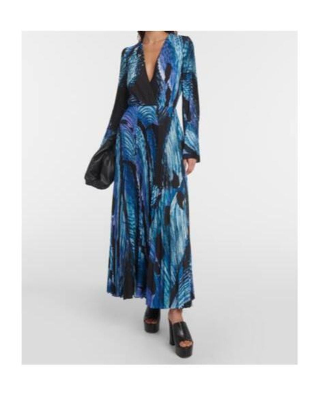 Altuzarra Blue Antiparos Pleated Maxi Dress
