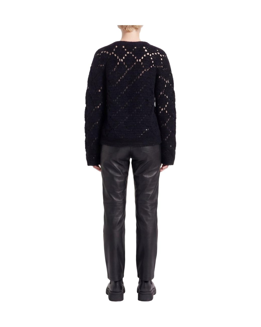 Isabel Marant Black Solid Color Knitted Sweater