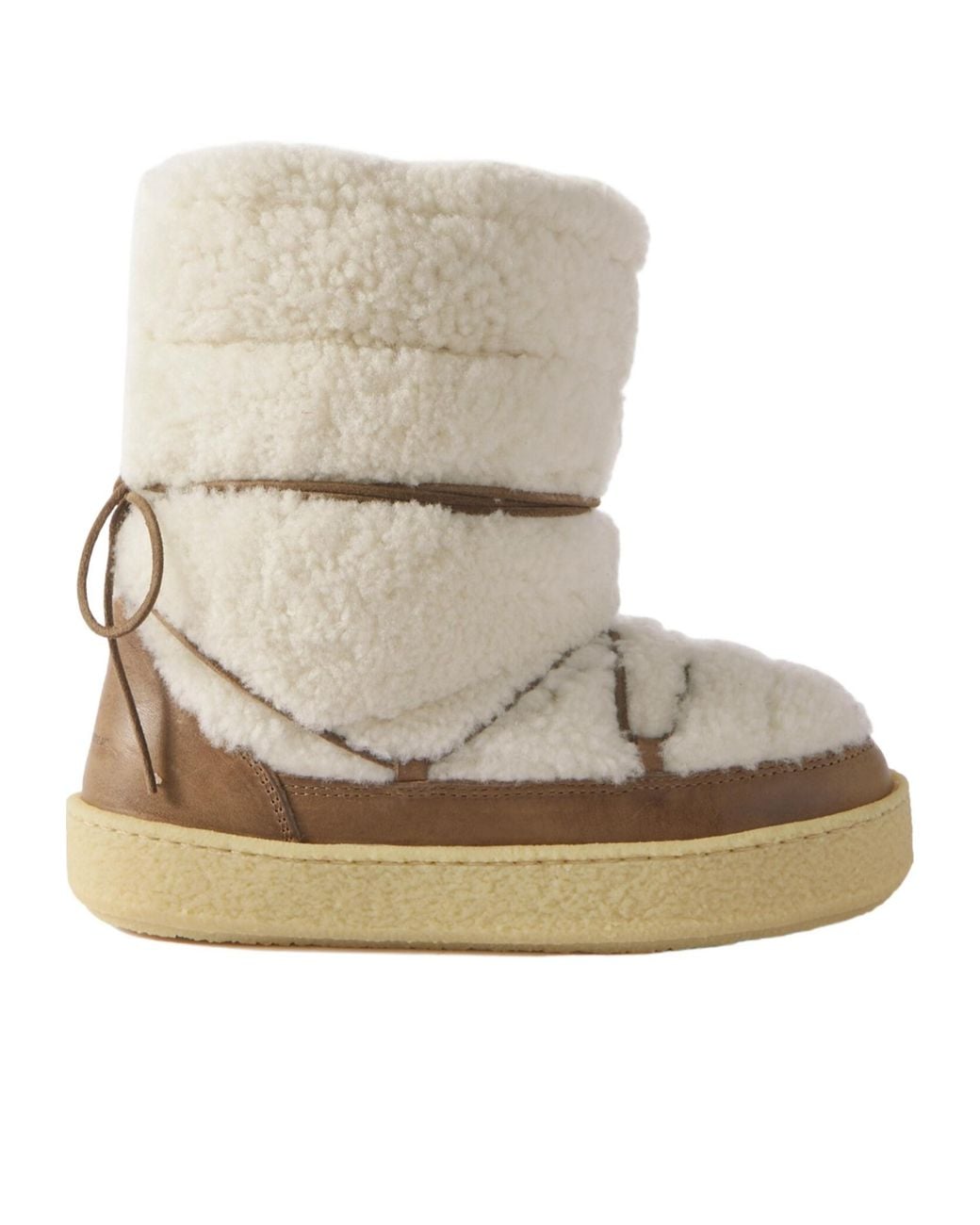 Isabel Marant Natural Soft Shearling Ankle Boots