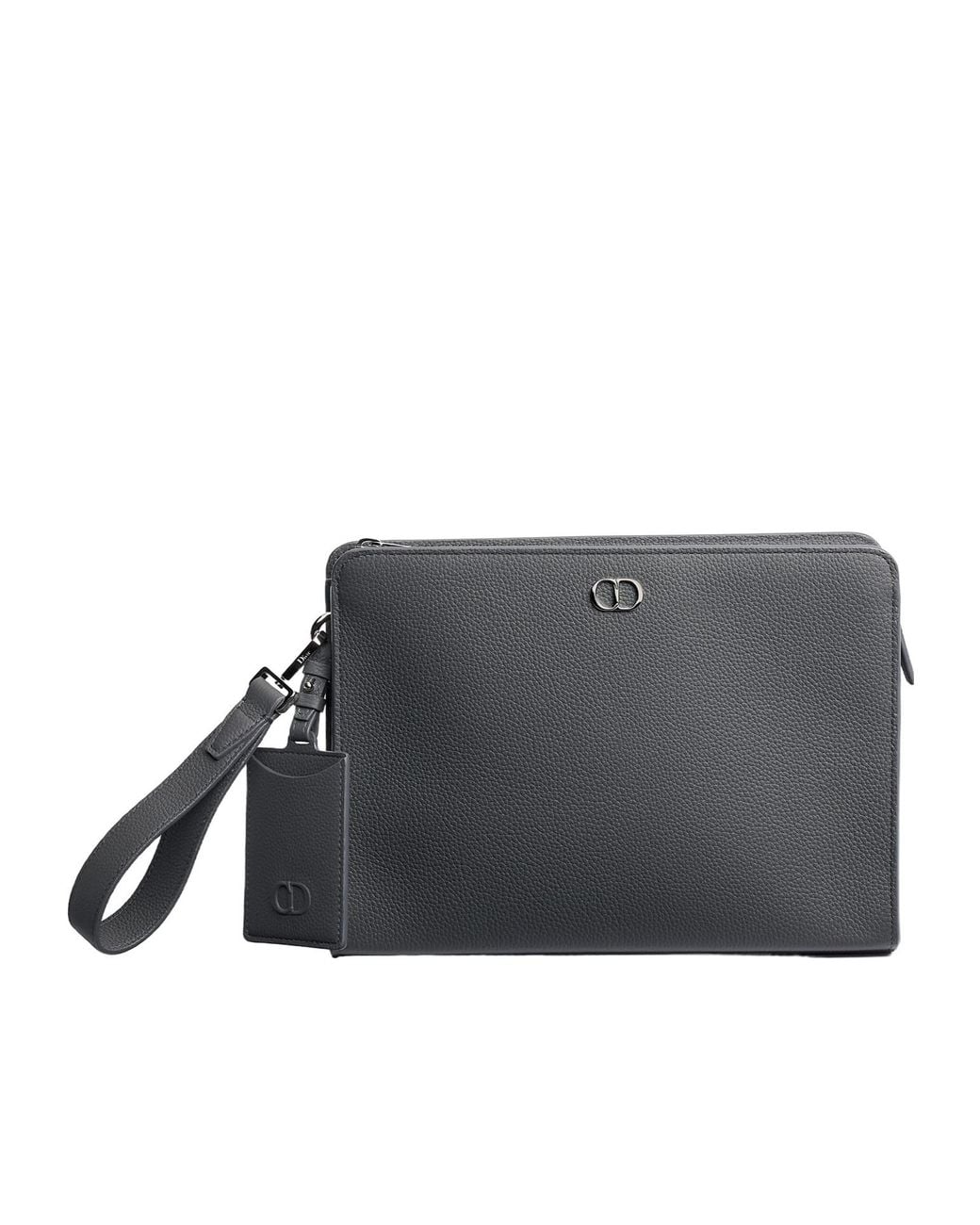 Dior Black Cdicon A5 Triangle Pouch for men