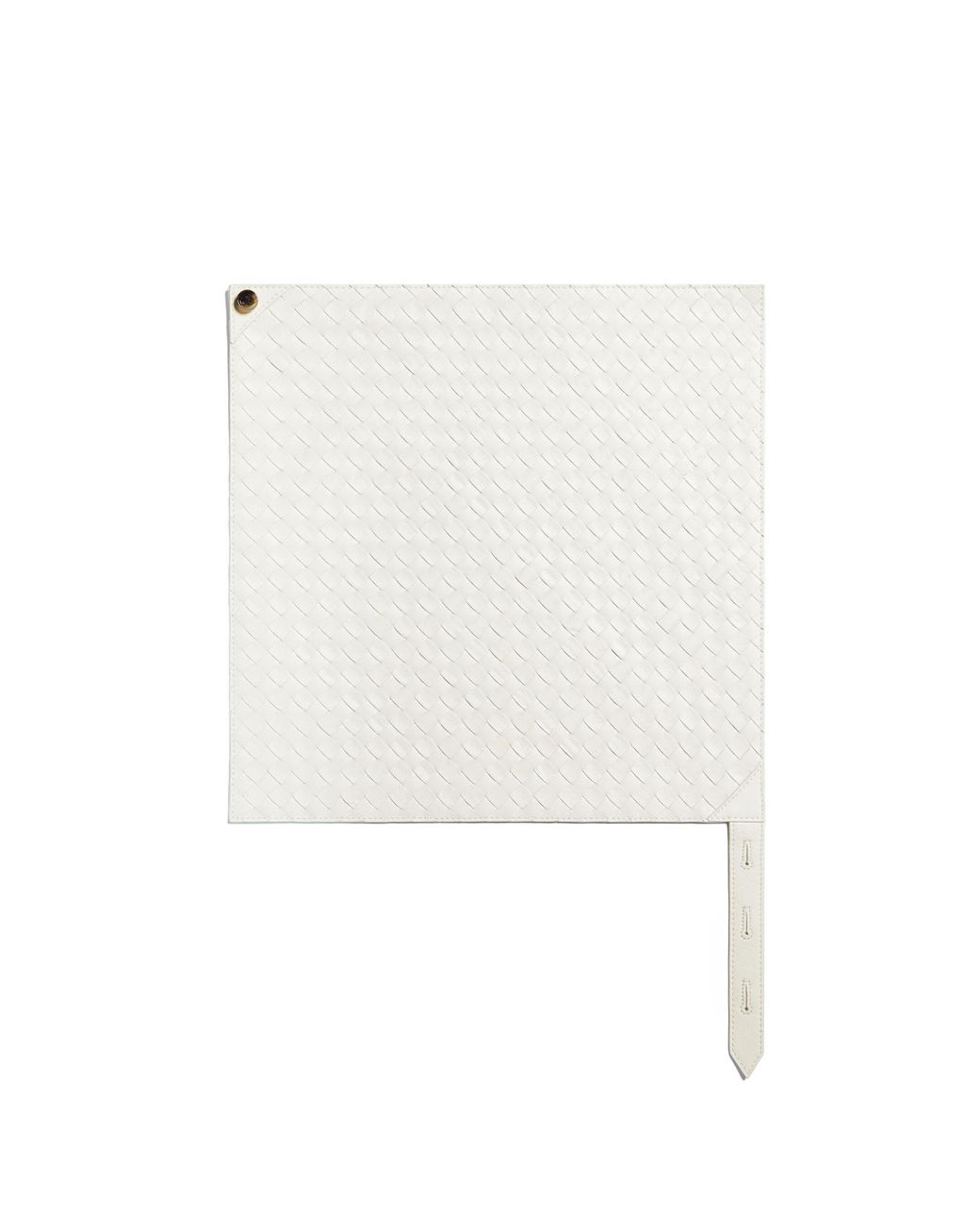 Bottega Veneta White Leather Intrecciato Foulard for men