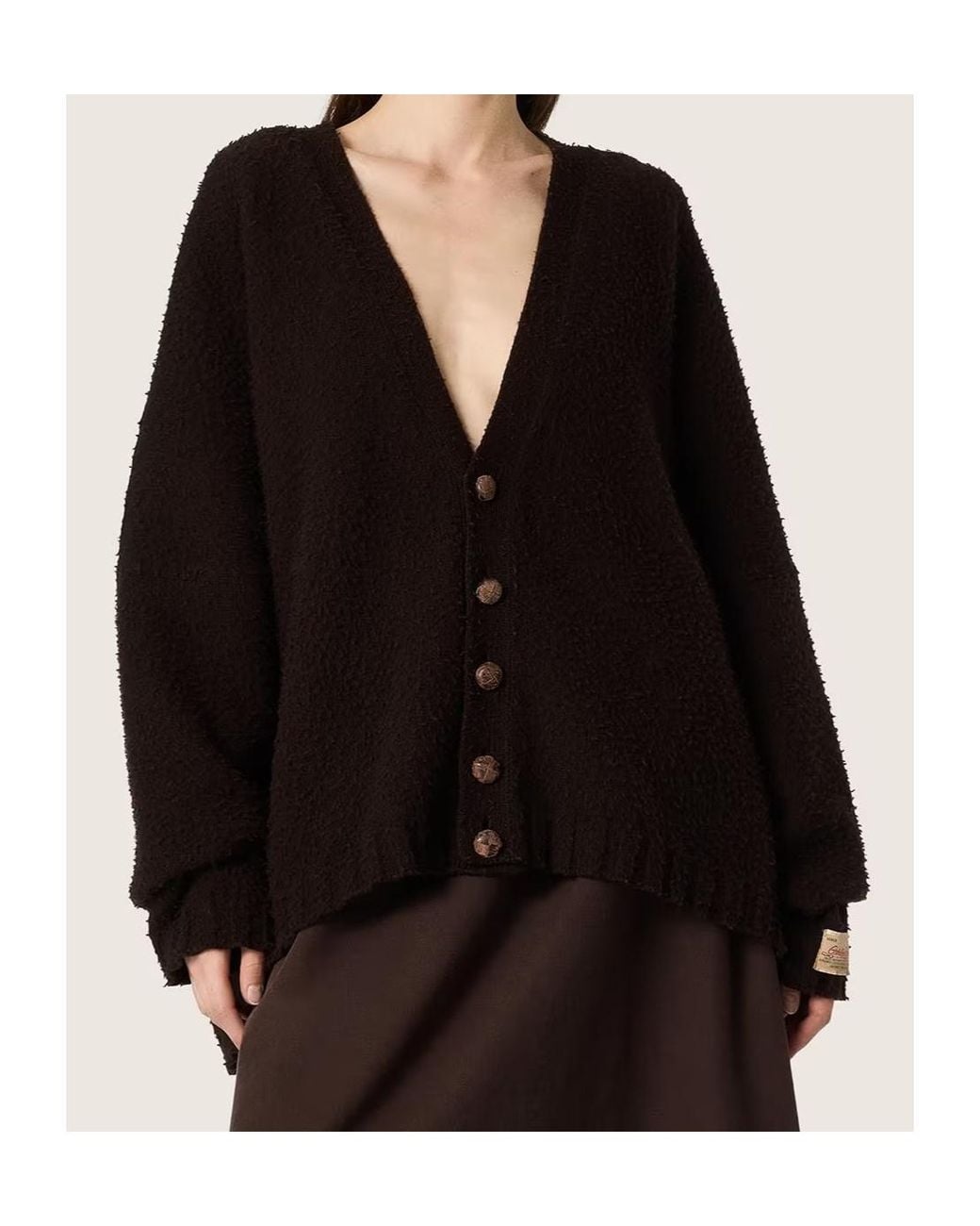 Golden Goose Deluxe Brand Black Oversized Cardigan for men