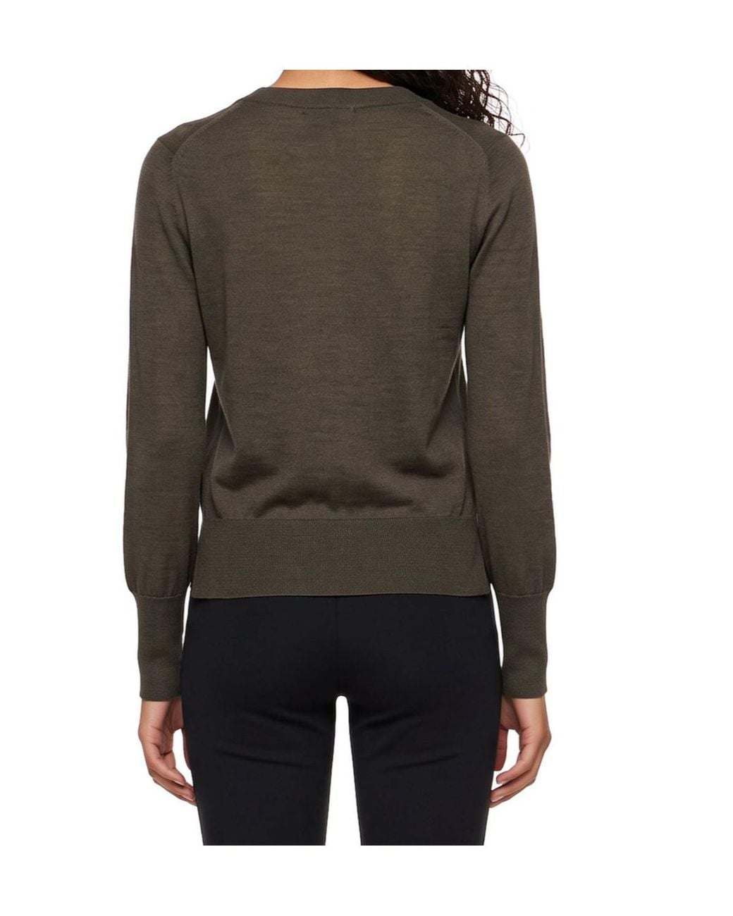 Simone Rocha Brown V-Neck Embellished Sweater