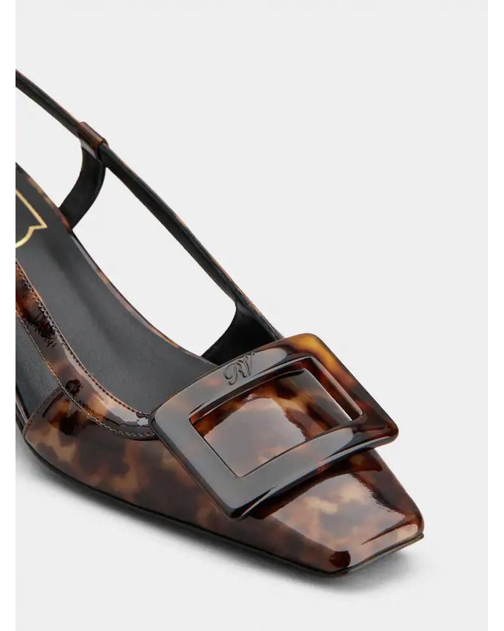 Roger Vivier Black Belle Slingback Heeled Pumps