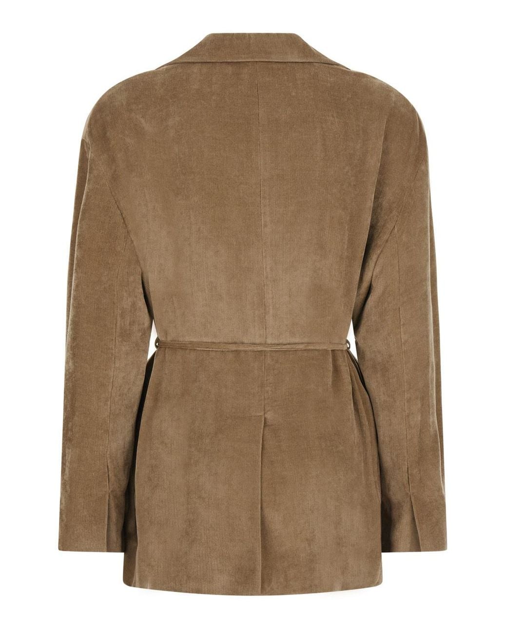 Brunello Cucinelli Brown Belted Single-Breasted Blazer