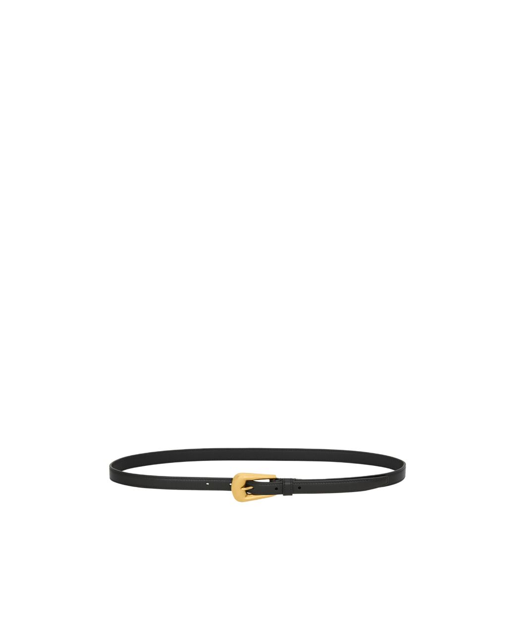 Saint Laurent White Metal Buckle Belt
