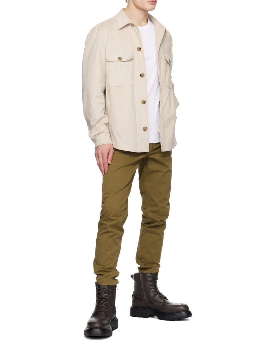Boss White Boss Relaxed-Fit Overshirt for men