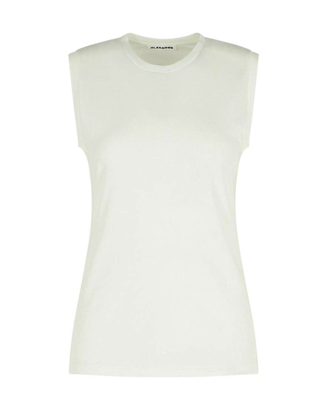 Jil Sander White 3 Pack Logo Embroidered Top