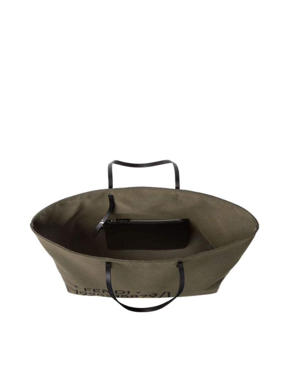 Fendi Green Roll Large Canvas Tote Bag for men