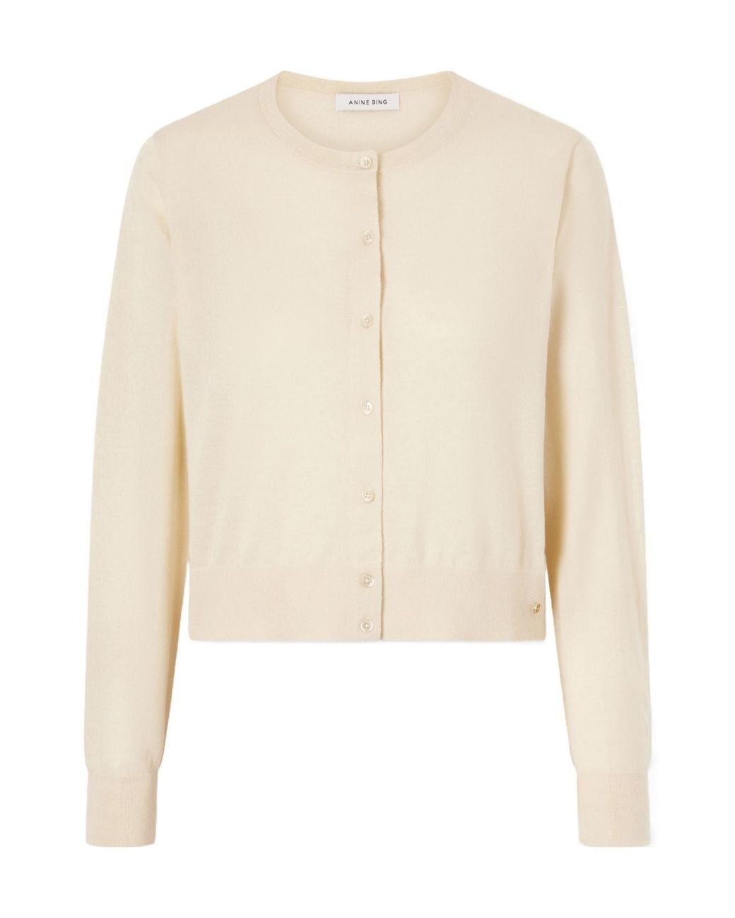 Anine Bing Natural Cashmere Cardigan