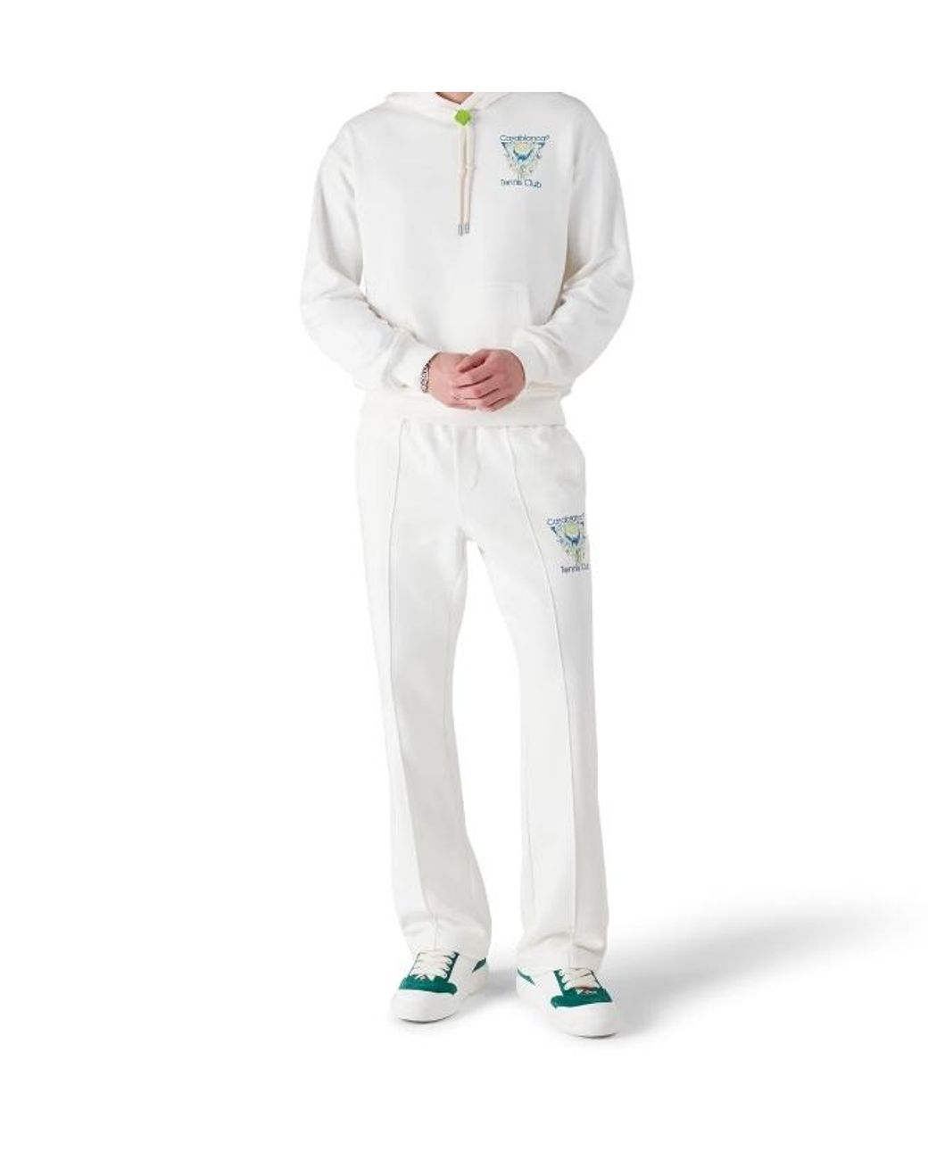 Casablanca White Tennis Club Drawstring Pants for men