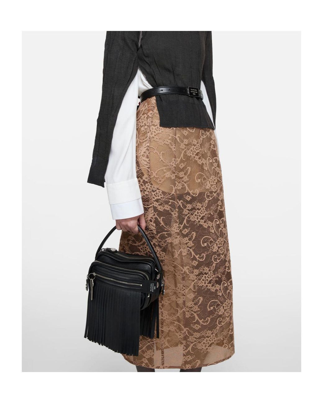 Acne Black Camero Tassel Crossbody Bag