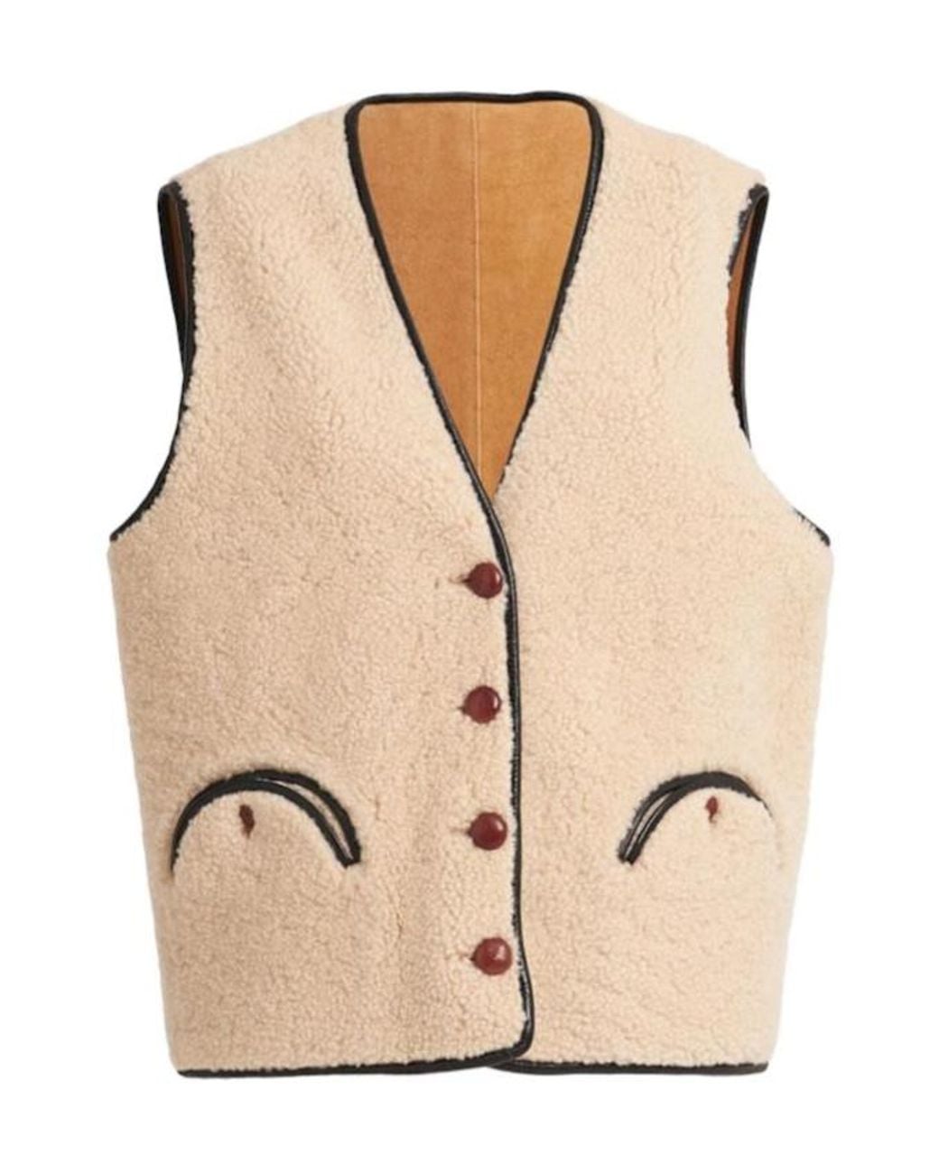 Blazé Milano Natural Shearling Vest