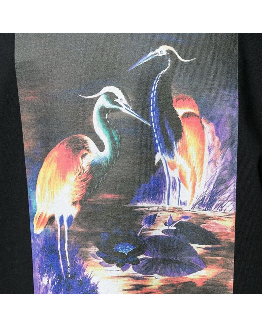Heron Preston Black Graphic Print Cotton T-Shirt for men