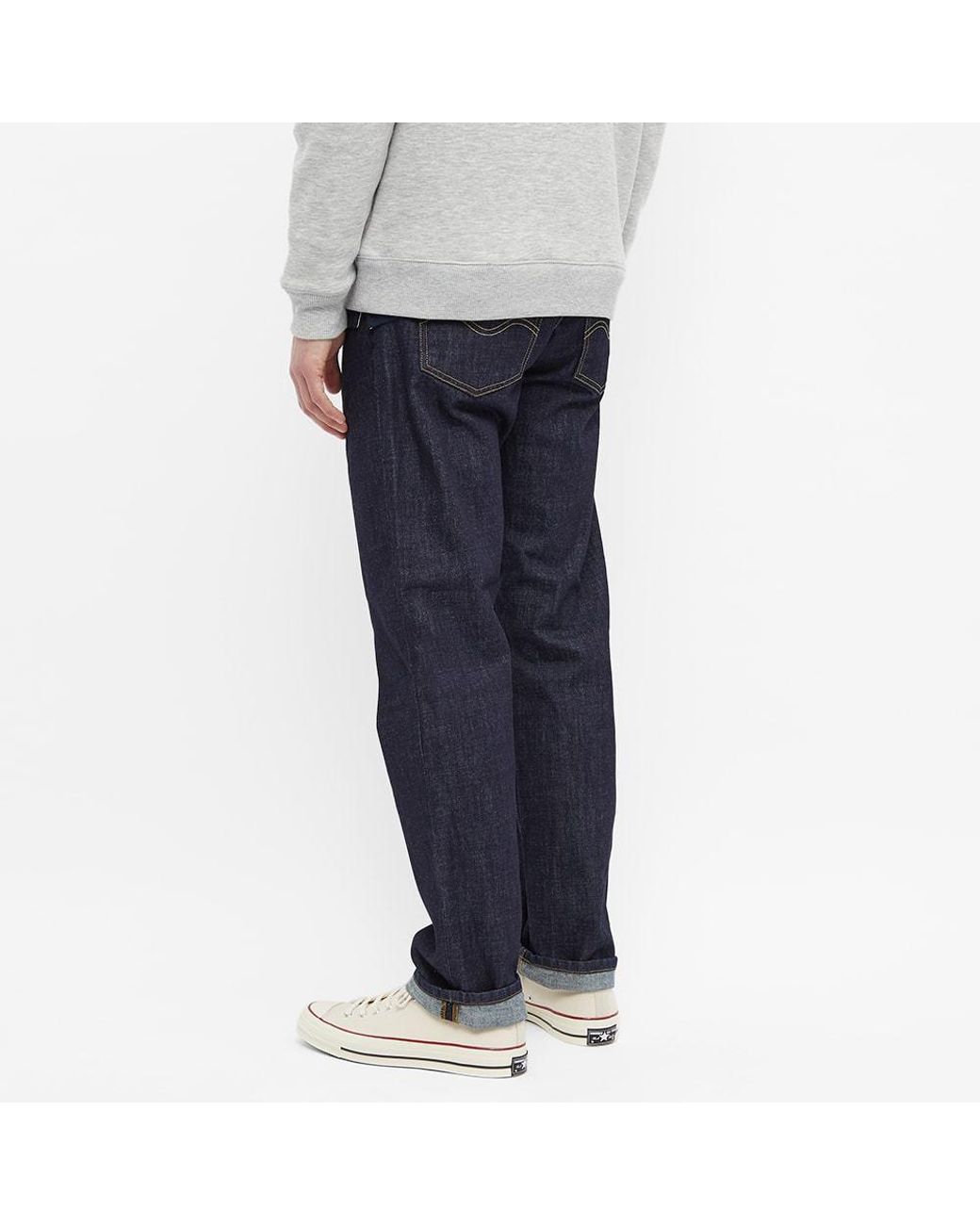 Carhartt Blue Logo-Patch Denim Jeans for men