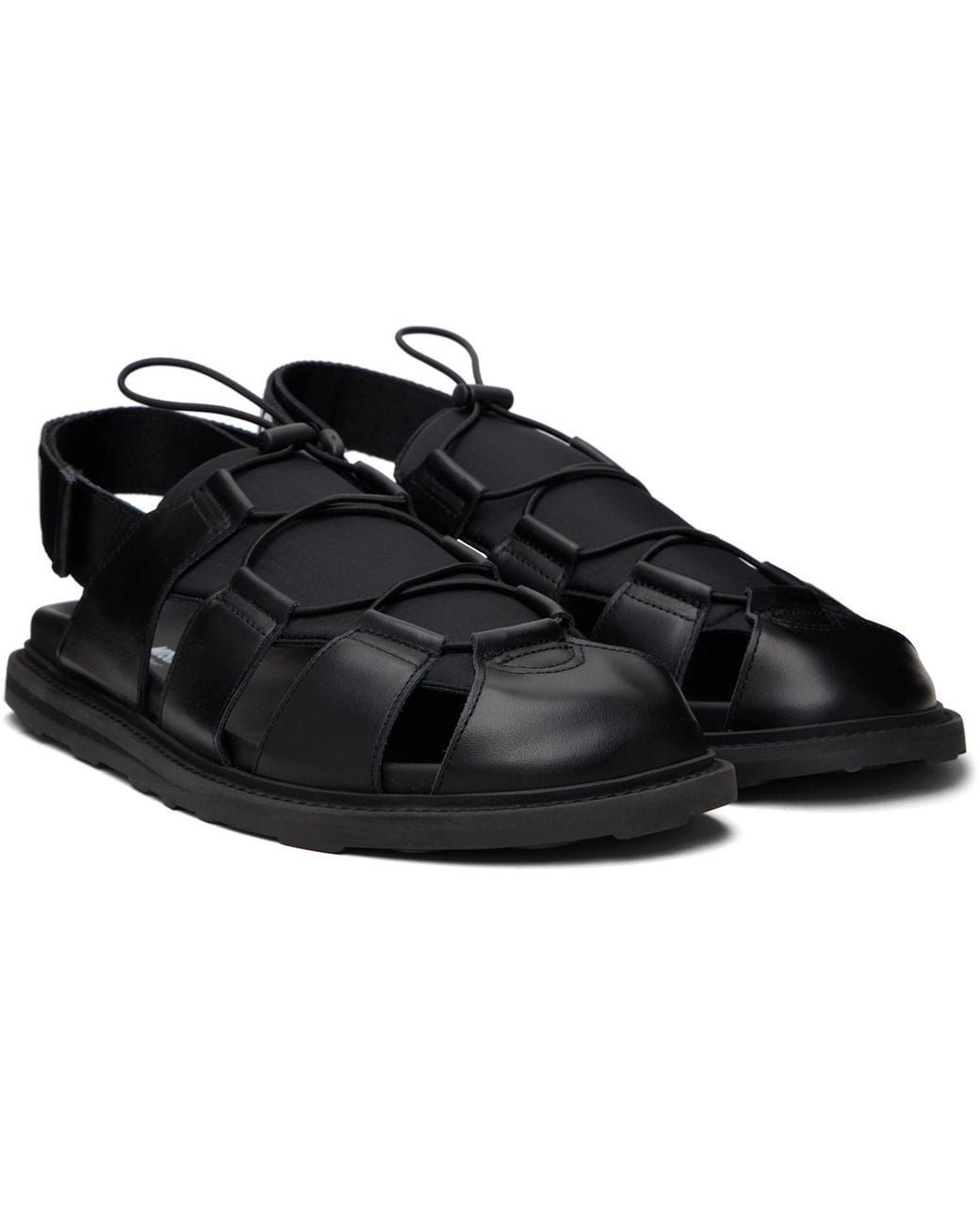 Moschino Black Sporty Sandals for men