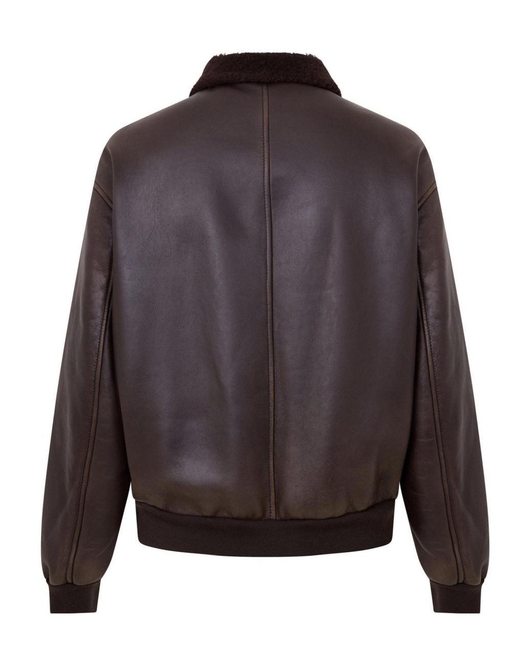 Prada Gray Genuineleather Bomber Jacket for men