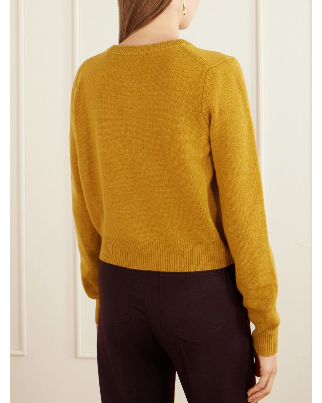 TOVE Yellow Wool And Cashmere-Blend Cardigan