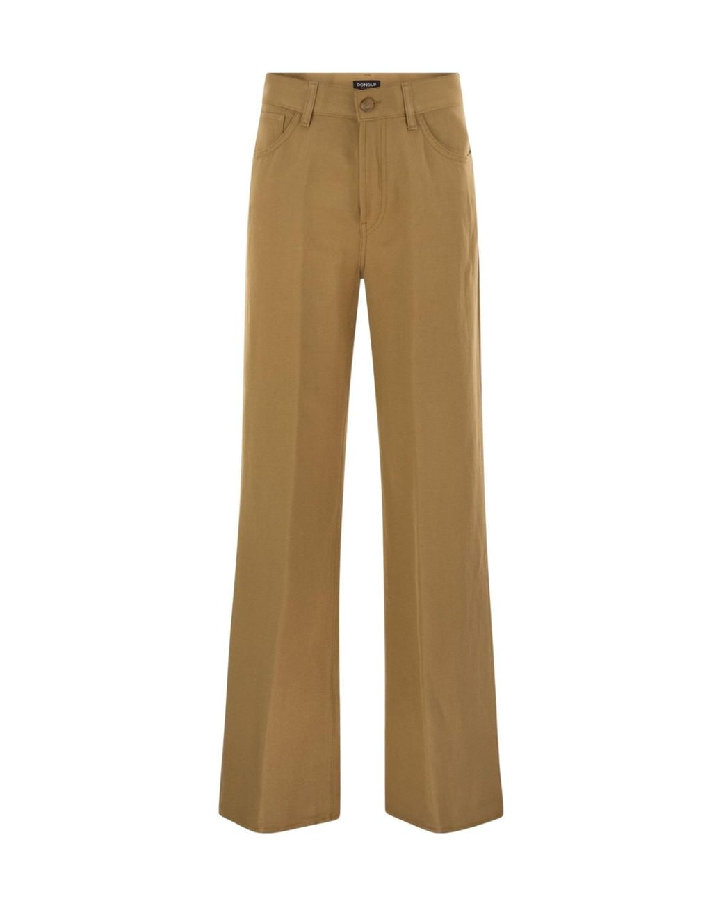 Dondup Natural Amber Wide-Leg Trousers