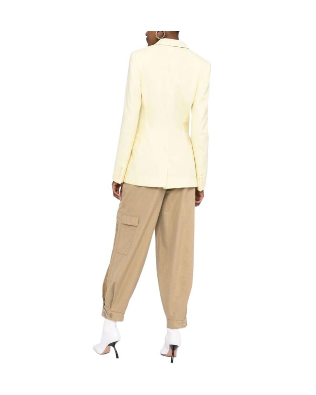 Stella McCartney Yellow Double Breasted Tailored Jacket