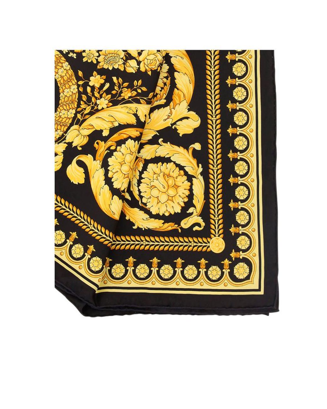 Versace Yellow Baroque Pattern Scarf