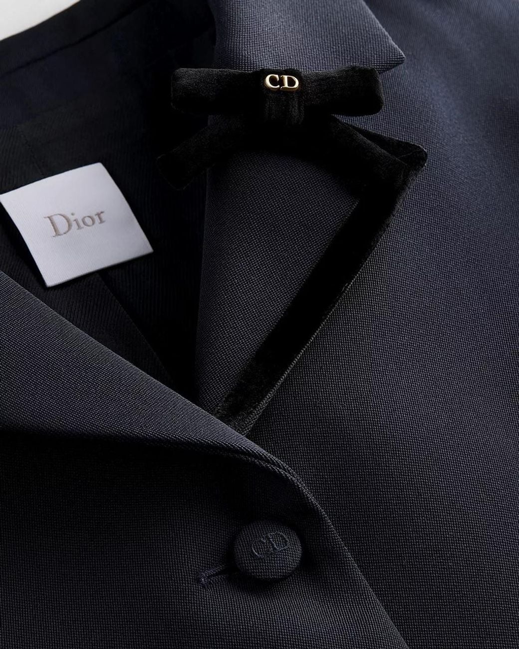 Dior Blue Long-Sleeve Wool Jacket
